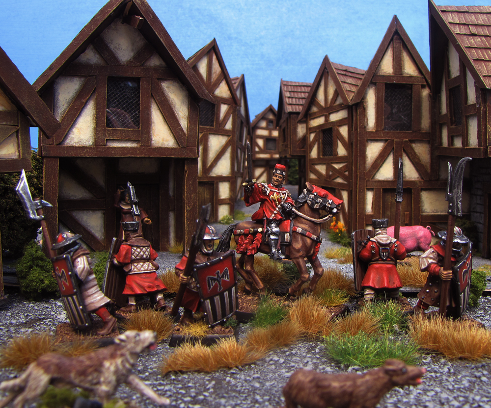 Rallying the City Watch in Bretonnia from Games Workshop and Perry Miniatures painted by Neldoreth - An Hour of Wolves & Shattered Shields