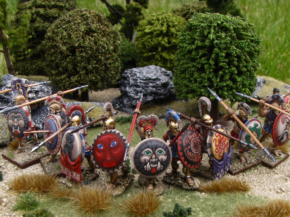 Hoplites Defend Athens in 28mm miniatures from Warlord Games Hail Caesar painted by Neldoreth - An Hour of Wolves & Shattered Shields