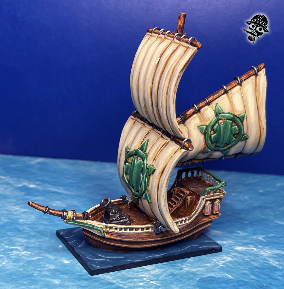 Basilean Gunbrig from Mantic Games painted by Neldoreth - An Hour of Wolves & Shattered Shields