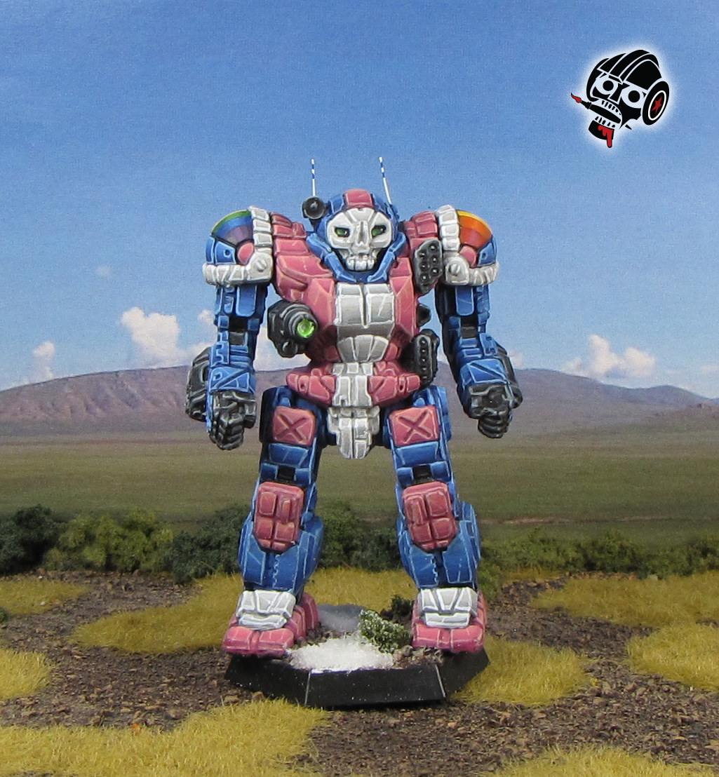 Battletech Atlas in Transgender Allyship Colours from Catalyst Games Lab painted by Neldoreth - An Hour of Wolves & Shattered Shields