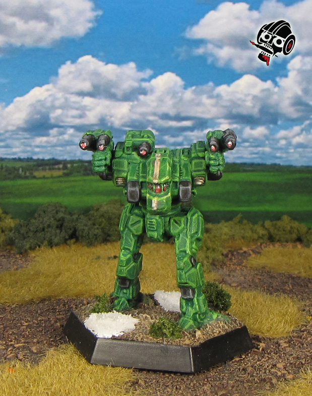 Battletech Alpha Strike Clan Fire Moth Firemoth Battle Mech from Catalyst Games Lab painted by Neldoreth - An Hour of Wolves & Shattered Shields
