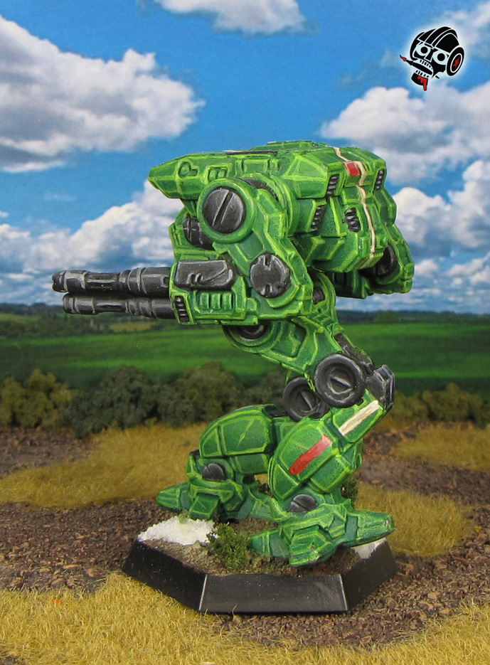Battletech Alpha Strike Warhawk Clan Battle Mech from Catalyst Games Lab painted by Neldoreth - An Hour of Wolves & Shattered Shields