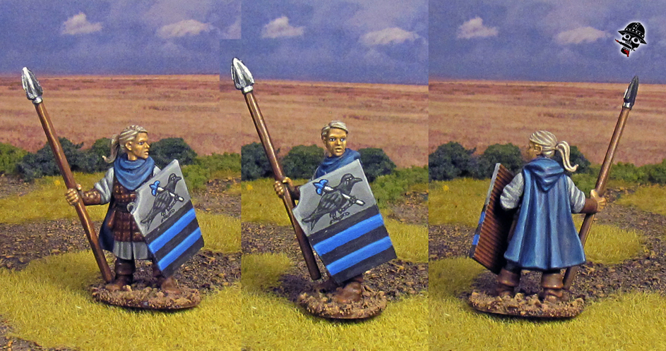 Bretonnian Women and Men at Arms Warhammer Old World from Oathmark Miniatures w/ Statuesque female head painted by Neldoreth - An Hour of Wolves & Shattered Shields