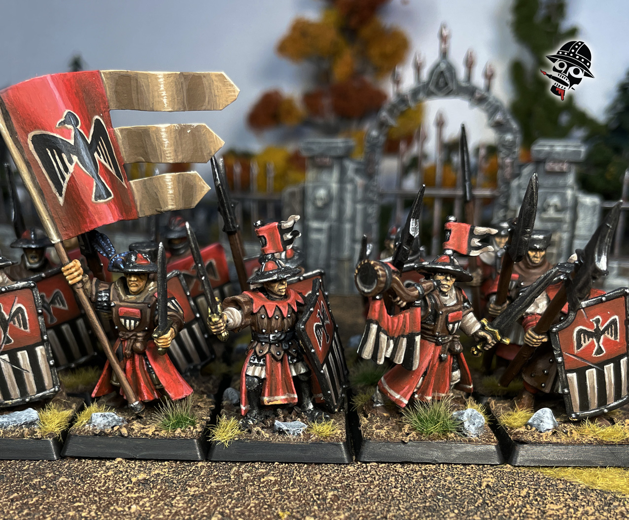 Bretonnian Men at Arms Warhammer Old World from Games Workshop painted by Neldoreth - An Hour of Wolves & Shattered Shields