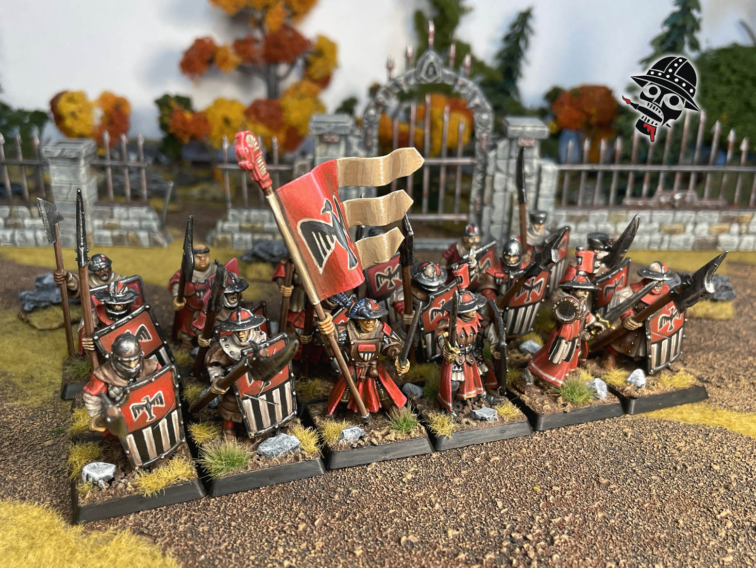 Bretonnian Men at Arms Warhammer Old World from Games Workshop painted by Neldoreth - An Hour of Wolves & Shattered Shields