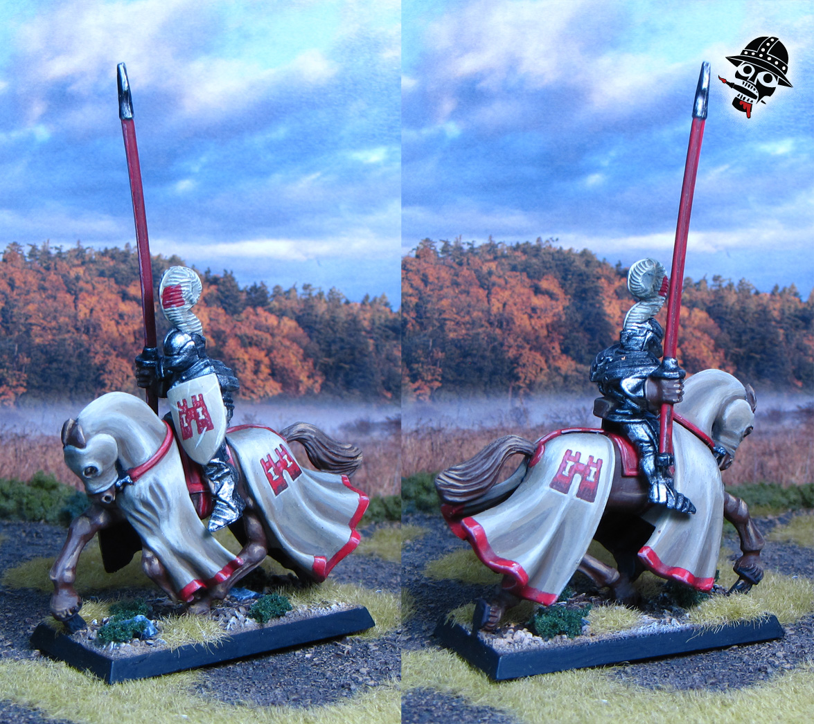 Bretonnian Empire Imperial Knights Battle Masters Old World Warhammer from Games Workshop and Milton Bradly painted by Neldoreth - An Hour of Wolves & Shattered Shields