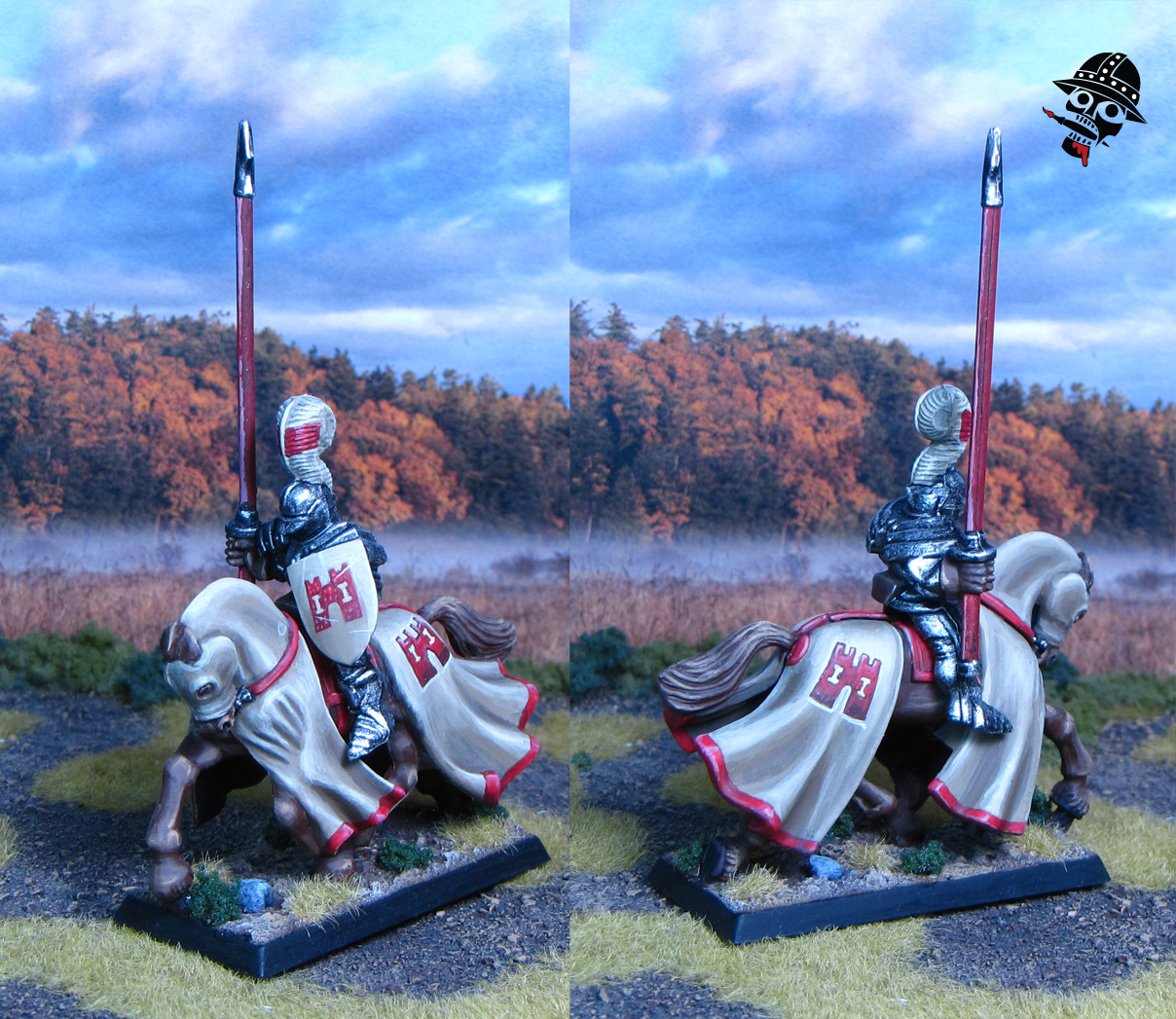 Bretonnian Empire Imperial Knights Battle Masters Old World Warhammer from Games Workshop and Milton Bradly painted by Neldoreth - An Hour of Wolves & Shattered Shields