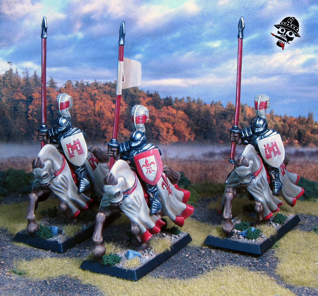 Bretonnian Empire Imperial Knights Battle Masters Old World Warhammer from Games Workshop and Milton Bradly painted by Neldoreth - An Hour of Wolves & Shattered Shields