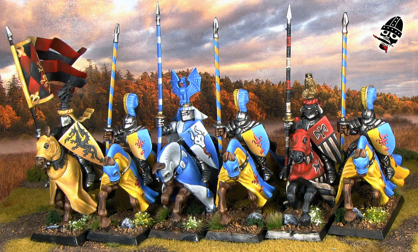 Bretonnian Empire Imperial Knights Battle Masters Old World Warhammer from Games Workshop and Milton Bradly painted by Neldoreth - An Hour of Wolves & Shattered Shields