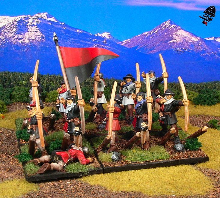 Bretonnian archers from Games Workshop painted by Neldoreth - An Hour of Wolves & Shattered Shields