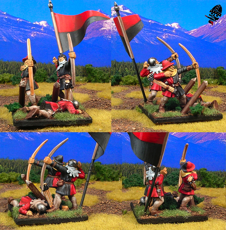 Bretonnian archers from Games Workshop painted by Neldoreth - An Hour of Wolves & Shattered Shields