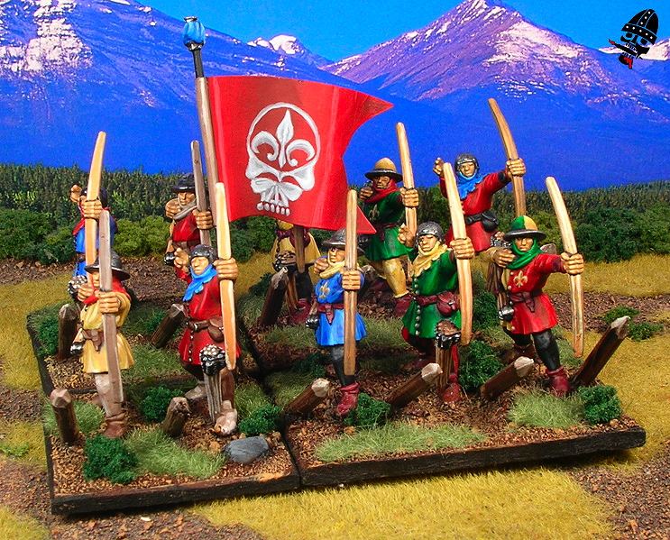 Bretonnian archers from Games Workshop painted by Neldoreth - An Hour of Wolves & Shattered Shields