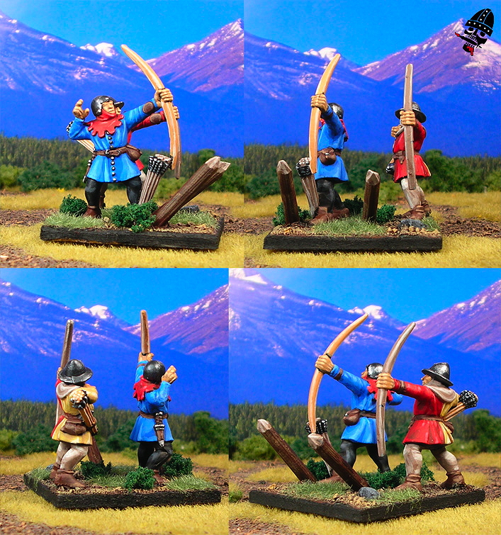 Bretonnian archers from Games Workshop painted by Neldoreth - An Hour of Wolves & Shattered Shields