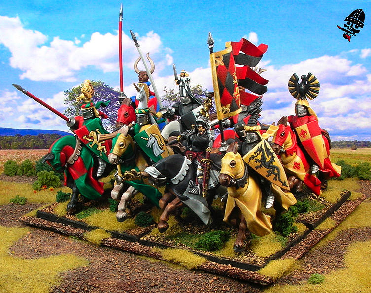 Bretonnian knights from Games Workshop painted by Neldoreth - An Hour of Wolves & Shattered Shields