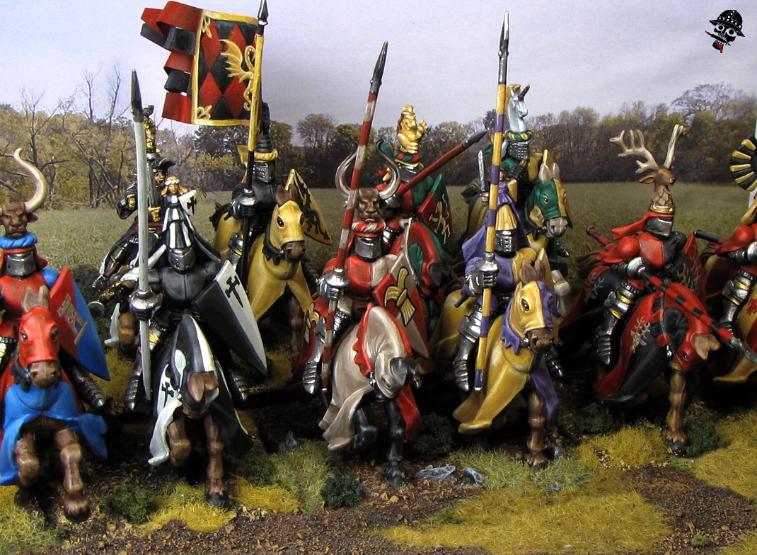 Bretonnian Knights from Games Workshop painted by Neldoreth - An Hour of Wolves & Shattered Shields
