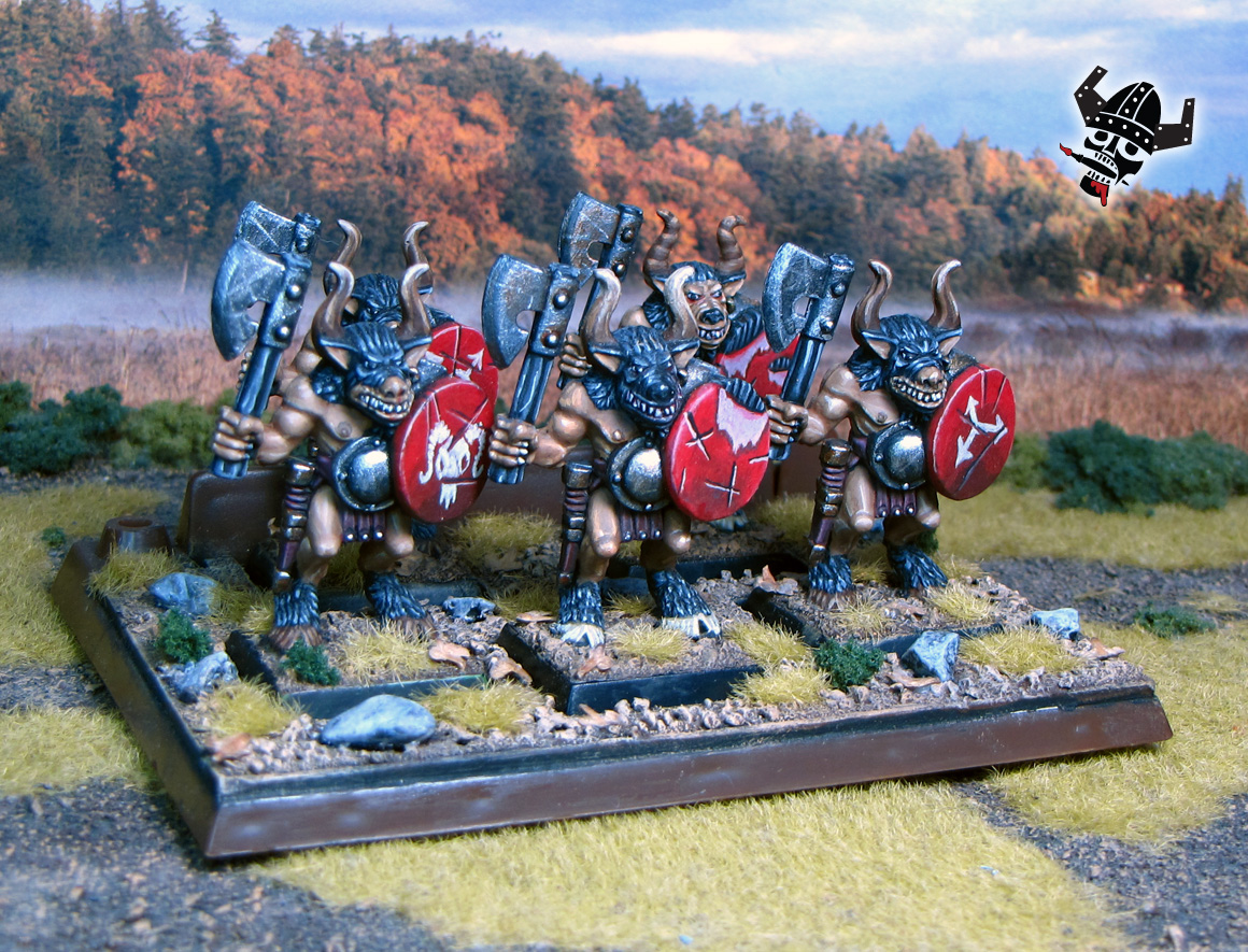 Battle Masters Chaos Beastmen Warhammer from Milton Bradley and Games Workshop painted by Neldoreth - An Hour of Wolves & Shattered Shields