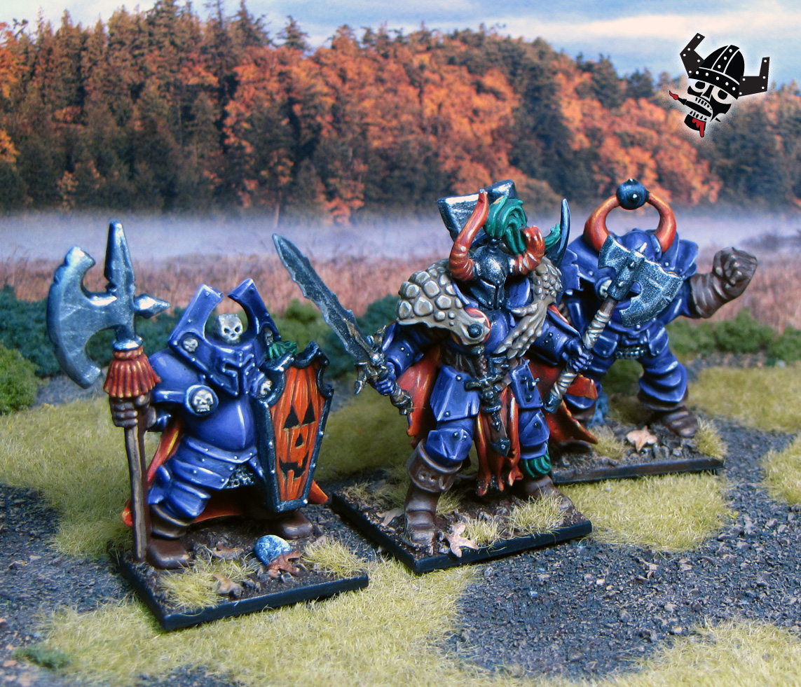 Battle Masters Hero Quest Warhammer Chaos Warriors from Milton Bradley and Games Workshop painted by Neldoreth - An Hour of Wolves & Shattered Shields