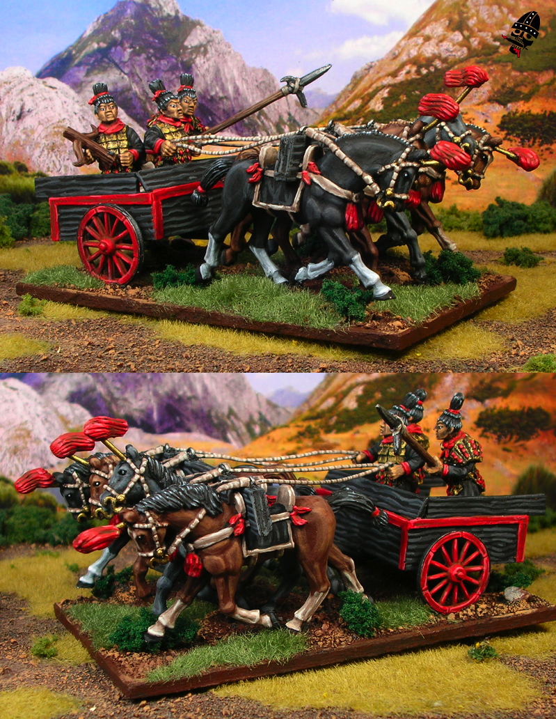 Chinese Warring States converted Qin Chariot from Renegade Miniatures painted by Neldoreth - An Hour of Wolves & Shattered Shields