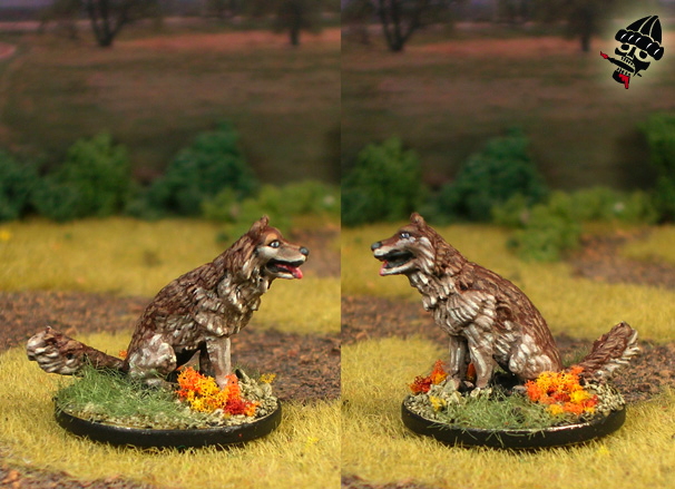 Wolf Animal Companion from RAFM Miniatures painted by Neldoreth - An Hour of Wolves & Shattered Shields