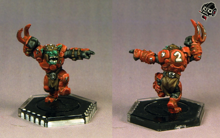 Klaxus Redbombers - not the Greenmoon Smackers - Dreadball team: Sreecat the Screetcher from Mantic Games painted by Neldoreth - An Hour of Wolves & Shattered Shields