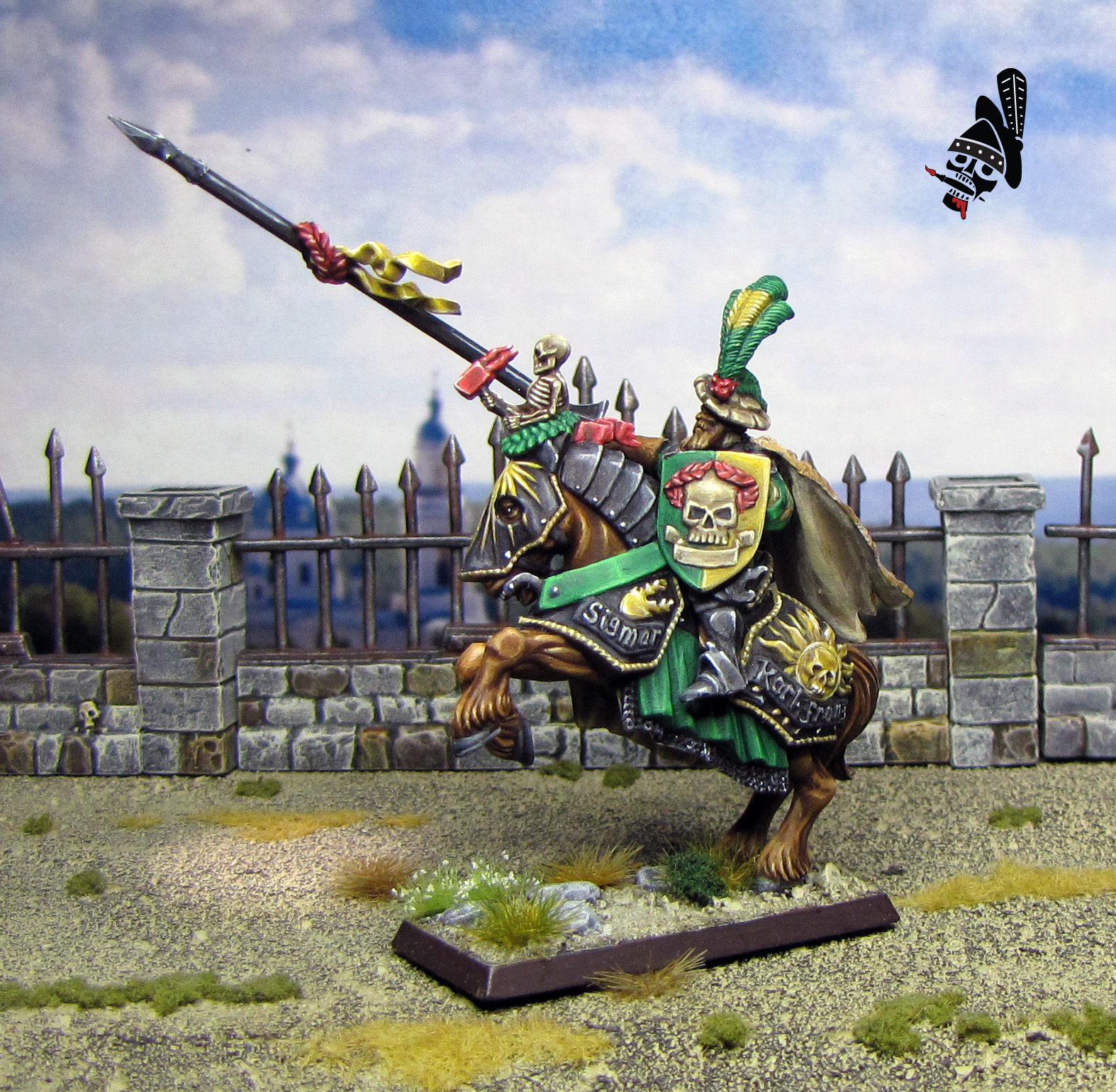 The Empire Mounted General from Games Workshop painted by Neldoreth - An Hour of Wolves & Shattered Shields