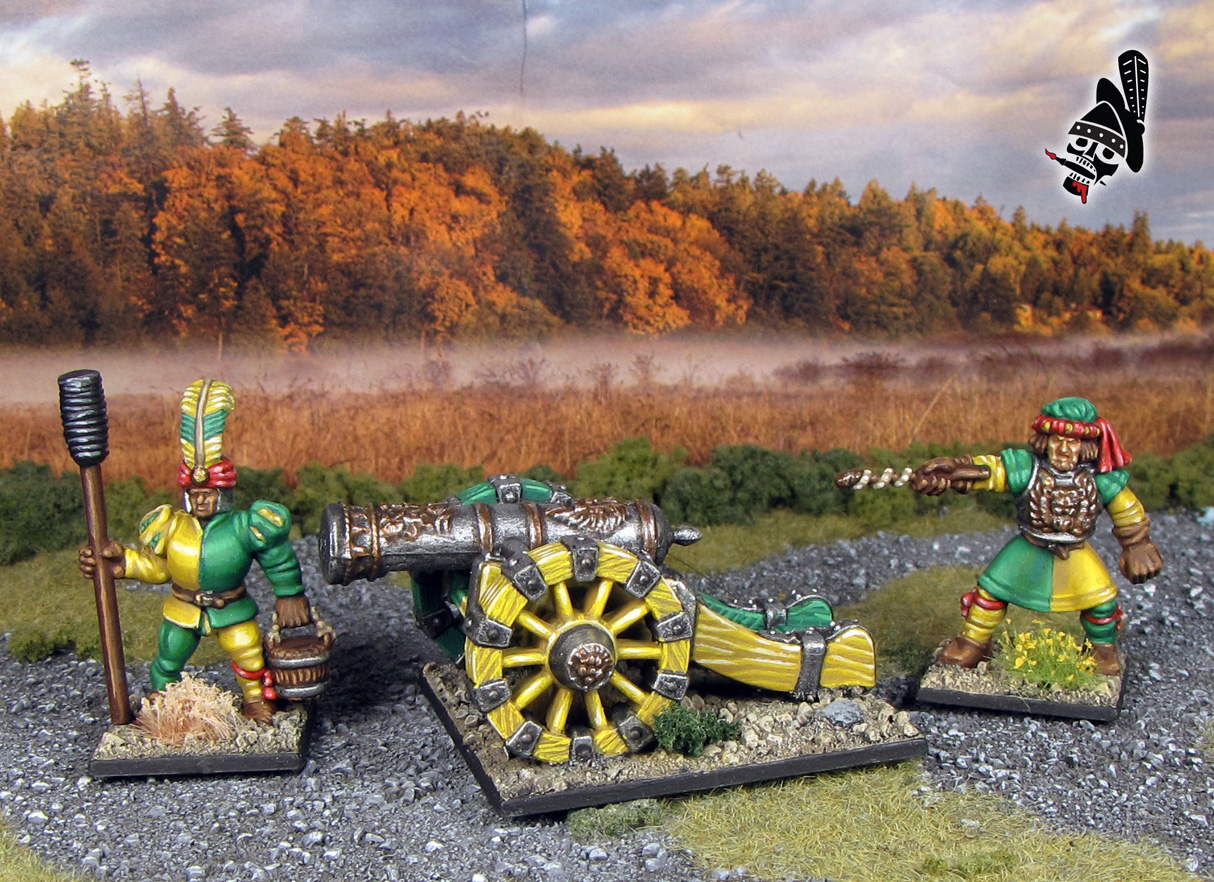 The EmpireCannon and crew for Battle Masters Warhammer ready for battle! from Games Workshop painted by Neldoreth - An Hour of Wolves & Shattered Shields