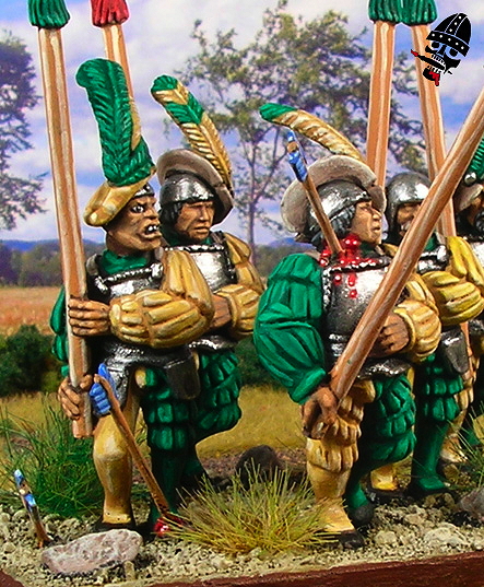 The Empire spearmen from Games Workshop painted by Neldoreth - An Hour of Wolves & Shattered Shields