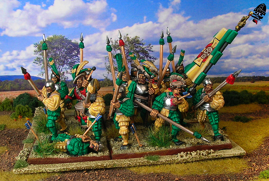 The Empire spearmen from Games Workshop painted by Neldoreth - An Hour of Wolves & Shattered Shields