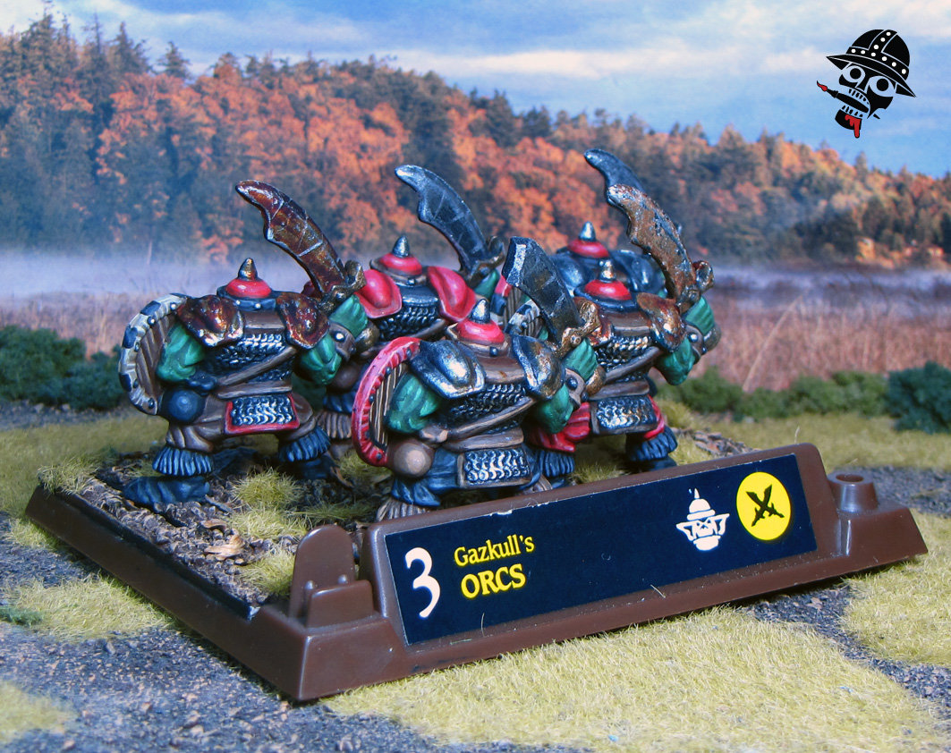 Battle Masters Orc Warriors for Warhammer from Milton Bradley and Games Workshop painted by Neldoreth - An Hour of Wolves & Shattered Shields