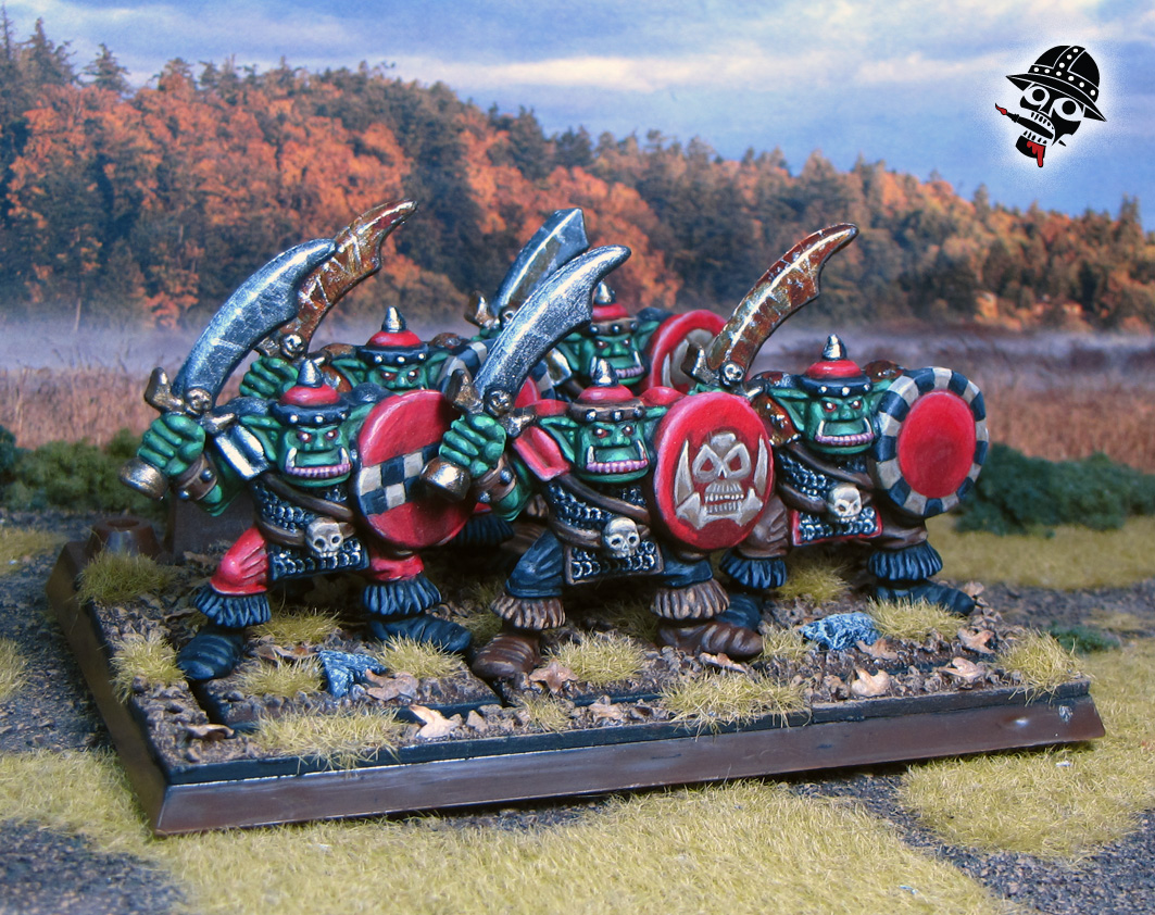 Battle Masters Orc Warriors for Warhammer from Battle Masters from Milton Bradley and Games Workshop painted by Neldoreth - An Hour of Wolves & Shattered Shields