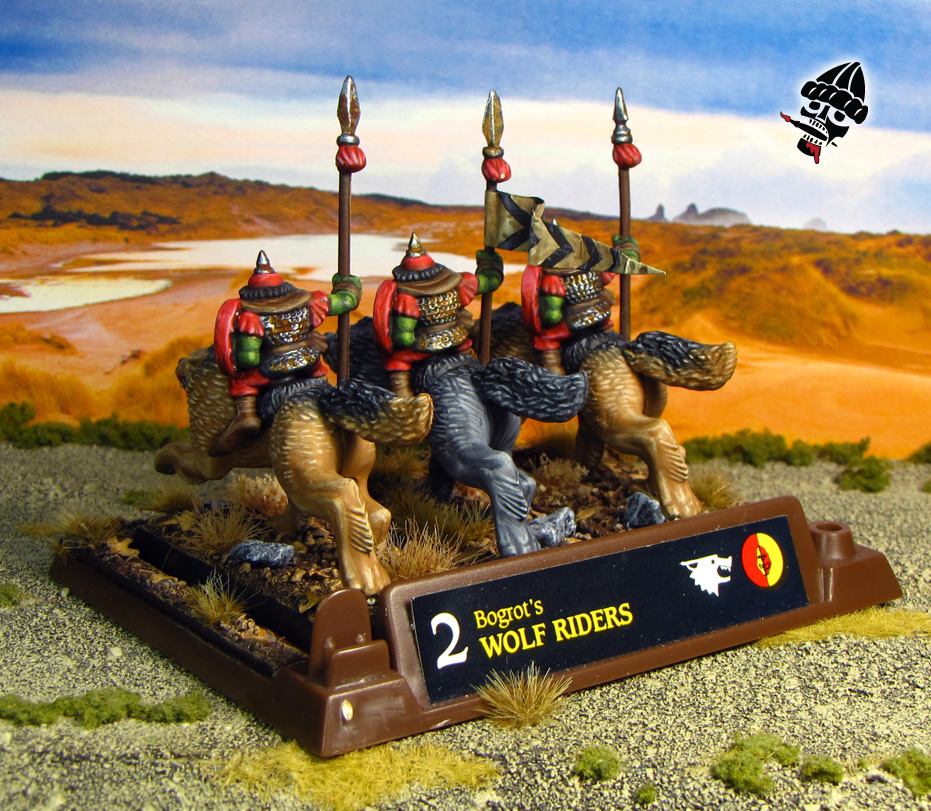 Warhammer Goblins Gloomspite Gitz Snarlfang Riders for Battle Masters from Milton Bradley and Games Workshop painted by Neldoreth - An Hour of Wolves & Shattered Shields