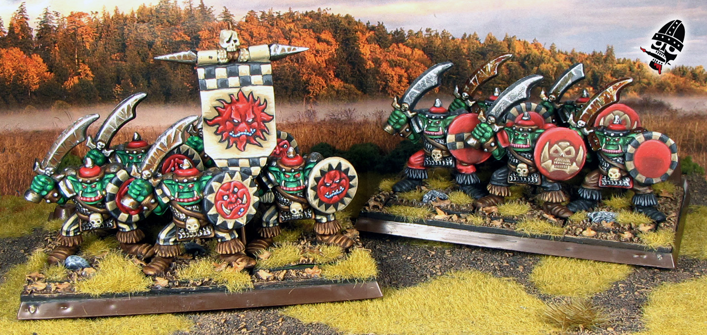 Orc boys Battlemasters battle masters Games Workshop Warhammer Old World from Milton Bradley and Games Workshop painted by Neldoreth - An Hour of Wolves & Shattered Shields