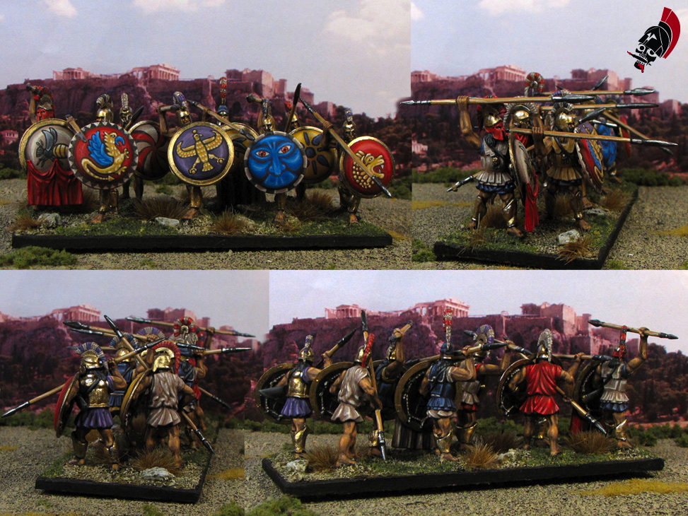 Plastic Ancient Greek Hoplites from Immortal Miniatures painted by Neldoreth - An Hour of Wolves & Shattered Shields