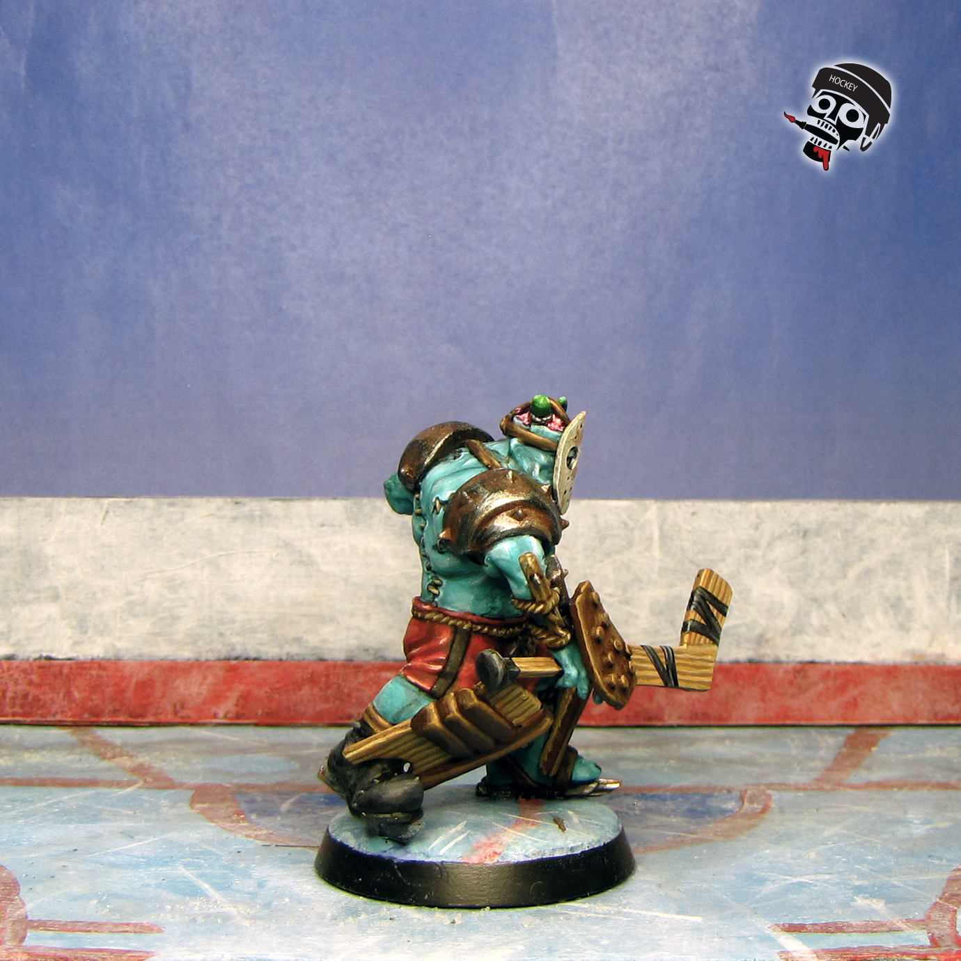 Necormantic Horror BloodBowl 28mm hockey Team Ulfenkarn Monsters from Games Workshop painted by Neldoreth - An Hour of Wolves & Shattered Shields