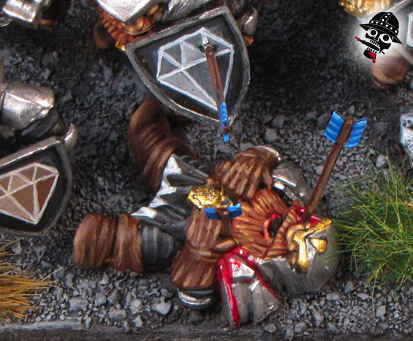 Dead dwarf from Mantic Games painted by Neldoreth - An Hour of Wolves & Shattered Shields