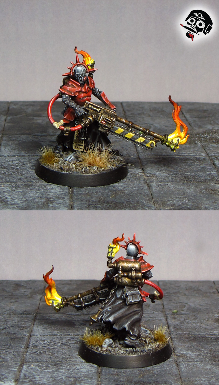 Sisters of Battle Priest with Vindictor from Games Workshop painted by Neldoreth - An Hour of Wolves & Shattered Shields