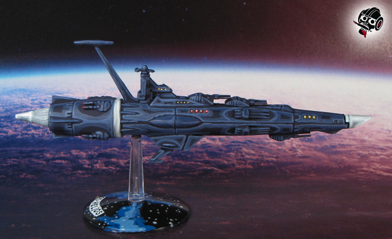Star Blazers Space Ship Yamato Earth Defence Force (EDF) destroyer from Bandai painted by Neldoreth - An Hour of Wolves & Shattered Shields