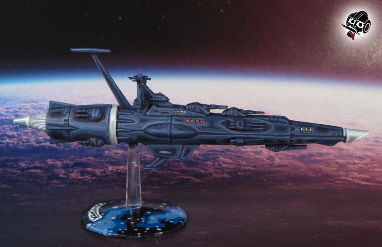 Star Blazers Space Ship Yamato Earth Defence Force (EDF) destroyer from Bandai painted by Neldoreth - An Hour of Wolves & Shattered Shields