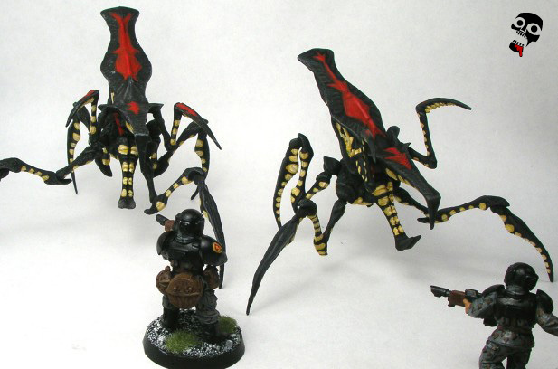 Starship Troopers Arachnids from Mongoose Publishing painted by Neldoreth - An Hour of Wolves & Shattered Shields