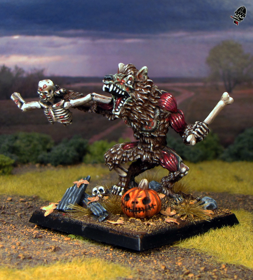 Zombie Werewolf from Reaper Miniatures painted by Neldoreth - An Hour of Wolves & Shattered Shields
