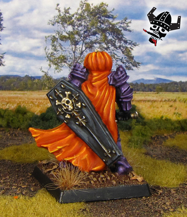 Undead pumpkin head knight from  painted by Neldoreth - An Hour of Wolves & Shattered Shields