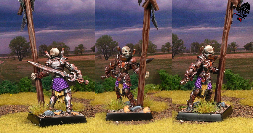 Undead army standard bearer close up from Reaper Miniatures painted by Neldoreth - An Hour of Wolves & Shattered Shields
