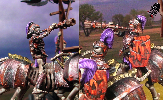 Undead mounted skeleton Revenant or Grave Guard from Games Workshop and Mantic Games painted by Neldoreth - An Hour of Wolves & Shattered Shields