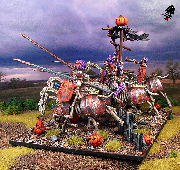 Undead mounted skeleton Revenant or Grave Guard from Games Workshop and Mantic Games painted by Neldoreth - An Hour of Wolves & Shattered Shields