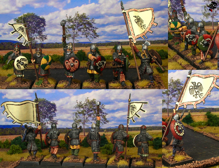 Viking Kings, Jarls, and Standard Bearers from Gripping Beast painted by Neldoreth - An Hour of Wolves & Shattered Shields