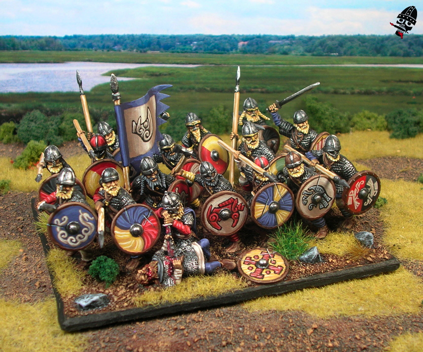 Swedish Vikings from Gripping Beast and Old Glory Miniatures painted by Neldoreth - An Hour of Wolves & Shattered Shields