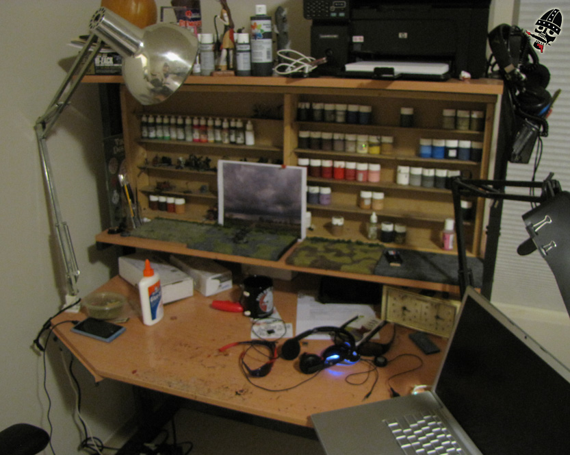 My same old desk in it's new home. from painted by Neldoreth - An Hour of Wolves & Shattered Shields My same old desk in it's new home. from painted by Neldoreth - An Hour of Wolves & Shattered Shields