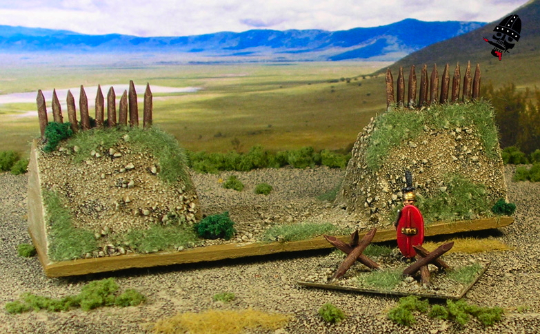 Polybian Roman camp for DBA from Scratch Built by Neldoreth painted by Neldoreth - An Hour of Wolves & Shattered Shields