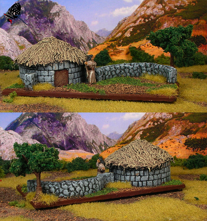 Ancient Spanish hill fort DBA 15mm camp from scratch built by Neldoreth painted by Neldoreth - An Hour of Wolves & Shattered Shields