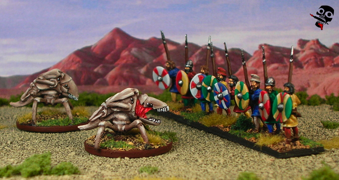 Warrior bugs from Khurasan Miniatures painted by Neldoreth - An Hour of Wolves & Shattered Shields